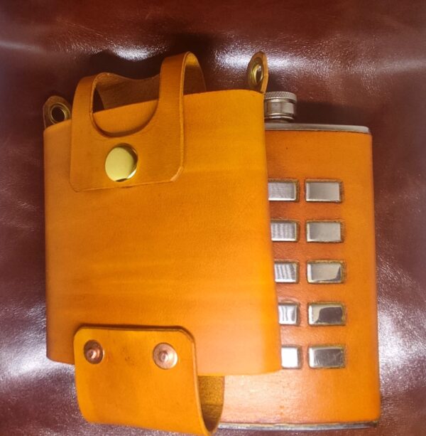 Leather Flask Case Pattern – Beginner-Friendly PDF Download for DIY Leathercraft - Зображення 5