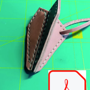 Drawing for making a leather airplane keychain