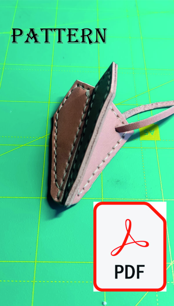 Drawing for making a leather airplane keychain